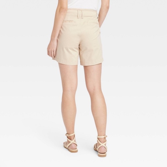 Women's High-Rise Tailored Everyday Shorts - A New Day Tan 4 - Picture 5 of 5